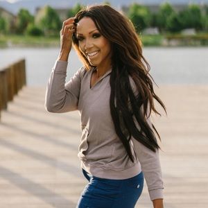 NWT Zyia Gray Beach Hoodie